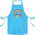 Asian and Gay Funny Gaysian LGBT Pride Cotton Apron 100% Organic Turquoise