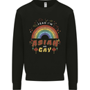 Asian and Gay Funny Gaysian LGBT Pride Kids Sweatshirt Jumper Black