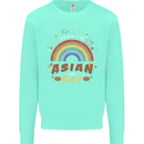 Asian and Gay Funny Gaysian LGBT Pride Kids Sweatshirt Jumper Peppermint