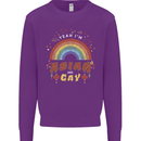 Asian and Gay Funny Gaysian LGBT Pride Kids Sweatshirt Jumper Purple