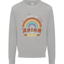Asian and Gay Funny Gaysian LGBT Pride Kids Sweatshirt Jumper Sports Grey