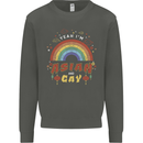 Asian and Gay Funny Gaysian LGBT Pride Kids Sweatshirt Jumper Storm Grey