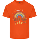 Asian and Gay Funny Gaysian LGBT Pride Kids T-Shirt Childrens Orange