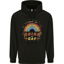 Asian and Gay Funny Gaysian LGBT Pride Mens 80% Cotton Hoodie Black