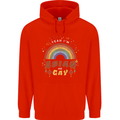 Asian and Gay Funny Gaysian LGBT Pride Mens 80% Cotton Hoodie Bright Red