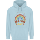 Asian and Gay Funny Gaysian LGBT Pride Mens 80% Cotton Hoodie Light Blue