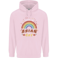 Asian and Gay Funny Gaysian LGBT Pride Mens 80% Cotton Hoodie Light Pink