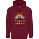 Asian and Gay Funny Gaysian LGBT Pride Mens 80% Cotton Hoodie Maroon