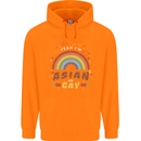 Asian and Gay Funny Gaysian LGBT Pride Mens 80% Cotton Hoodie Orange