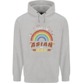 Asian and Gay Funny Gaysian LGBT Pride Mens 80% Cotton Hoodie Sports Grey
