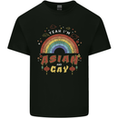 Asian and Gay Funny Gaysian LGBT Pride Mens Cotton T-Shirt Tee Top Black