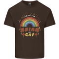 Asian and Gay Funny Gaysian LGBT Pride Mens Cotton T-Shirt Tee Top Dark Chocolate