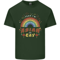 Asian and Gay Funny Gaysian LGBT Pride Mens Cotton T-Shirt Tee Top Forest Green