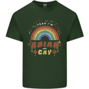 Asian and Gay Funny Gaysian LGBT Pride Mens Cotton T-Shirt Tee Top Forest Green