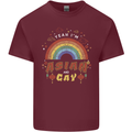 Asian and Gay Funny Gaysian LGBT Pride Mens Cotton T-Shirt Tee Top Maroon