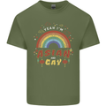 Asian and Gay Funny Gaysian LGBT Pride Mens Cotton T-Shirt Tee Top Military Green