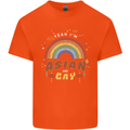 Asian and Gay Funny Gaysian LGBT Pride Mens Cotton T-Shirt Tee Top Orange