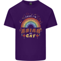 Asian and Gay Funny Gaysian LGBT Pride Mens Cotton T-Shirt Tee Top Purple