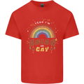 Asian and Gay Funny Gaysian LGBT Pride Mens Cotton T-Shirt Tee Top Red