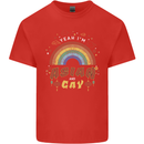 Asian and Gay Funny Gaysian LGBT Pride Mens Cotton T-Shirt Tee Top Red