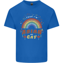 Asian and Gay Funny Gaysian LGBT Pride Mens Cotton T-Shirt Tee Top Royal Blue