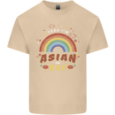 Asian and Gay Funny Gaysian LGBT Pride Mens Cotton T-Shirt Tee Top Sand