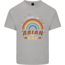 Asian and Gay Funny Gaysian LGBT Pride Mens Cotton T-Shirt Tee Top Sports Grey
