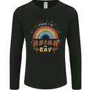 Asian and Gay Funny Gaysian LGBT Pride Mens Long Sleeve T-Shirt Black
