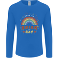 Asian and Gay Funny Gaysian LGBT Pride Mens Long Sleeve T-Shirt Royal Blue