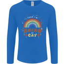 Asian and Gay Funny Gaysian LGBT Pride Mens Long Sleeve T-Shirt Royal Blue
