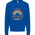 Asian and Gay Funny Gaysian LGBT Pride Mens Sweatshirt Jumper Royal Blue