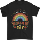 Asian and Gay Funny Gaysian LGBT Pride Mens T-Shirt 100% Cotton Black