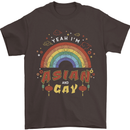 Asian and Gay Funny Gaysian LGBT Pride Mens T-Shirt 100% Cotton Dark Chocolate
