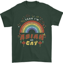 Asian and Gay Funny Gaysian LGBT Pride Mens T-Shirt 100% Cotton Forest Green
