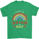 Asian and Gay Funny Gaysian LGBT Pride Mens T-Shirt 100% Cotton Irish Green