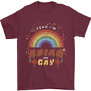 Asian and Gay Funny Gaysian LGBT Pride Mens T-Shirt 100% Cotton Maroon