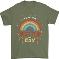 Asian and Gay Funny Gaysian LGBT Pride Mens T-Shirt 100% Cotton Military Green