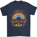 Asian and Gay Funny Gaysian LGBT Pride Mens T-Shirt 100% Cotton Navy Blue