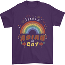 Asian and Gay Funny Gaysian LGBT Pride Mens T-Shirt 100% Cotton Purple