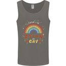 Asian and Gay Funny Gaysian LGBT Pride Mens Vest Tank Top Charcoal