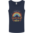 Asian and Gay Funny Gaysian LGBT Pride Mens Vest Tank Top Navy Blue