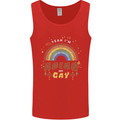 Asian and Gay Funny Gaysian LGBT Pride Mens Vest Tank Top Red