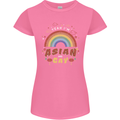 Asian and Gay Funny Gaysian LGBT Pride Womens Petite Cut T-Shirt Azalea