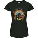 Asian and Gay Funny Gaysian LGBT Pride Womens Petite Cut T-Shirt Black