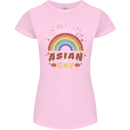 Asian and Gay Funny Gaysian LGBT Pride Womens Petite Cut T-Shirt Light Pink