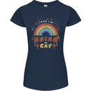 Asian and Gay Funny Gaysian LGBT Pride Womens Petite Cut T-Shirt Navy Blue