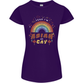 Asian and Gay Funny Gaysian LGBT Pride Womens Petite Cut T-Shirt Purple