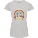 Asian and Gay Funny Gaysian LGBT Pride Womens Petite Cut T-Shirt Sports Grey