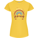 Asian and Gay Funny Gaysian LGBT Pride Womens Petite Cut T-Shirt Yellow