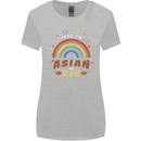 Asian and Gay Funny Gaysian LGBT Pride Womens Wider Cut T-Shirt Sports Grey